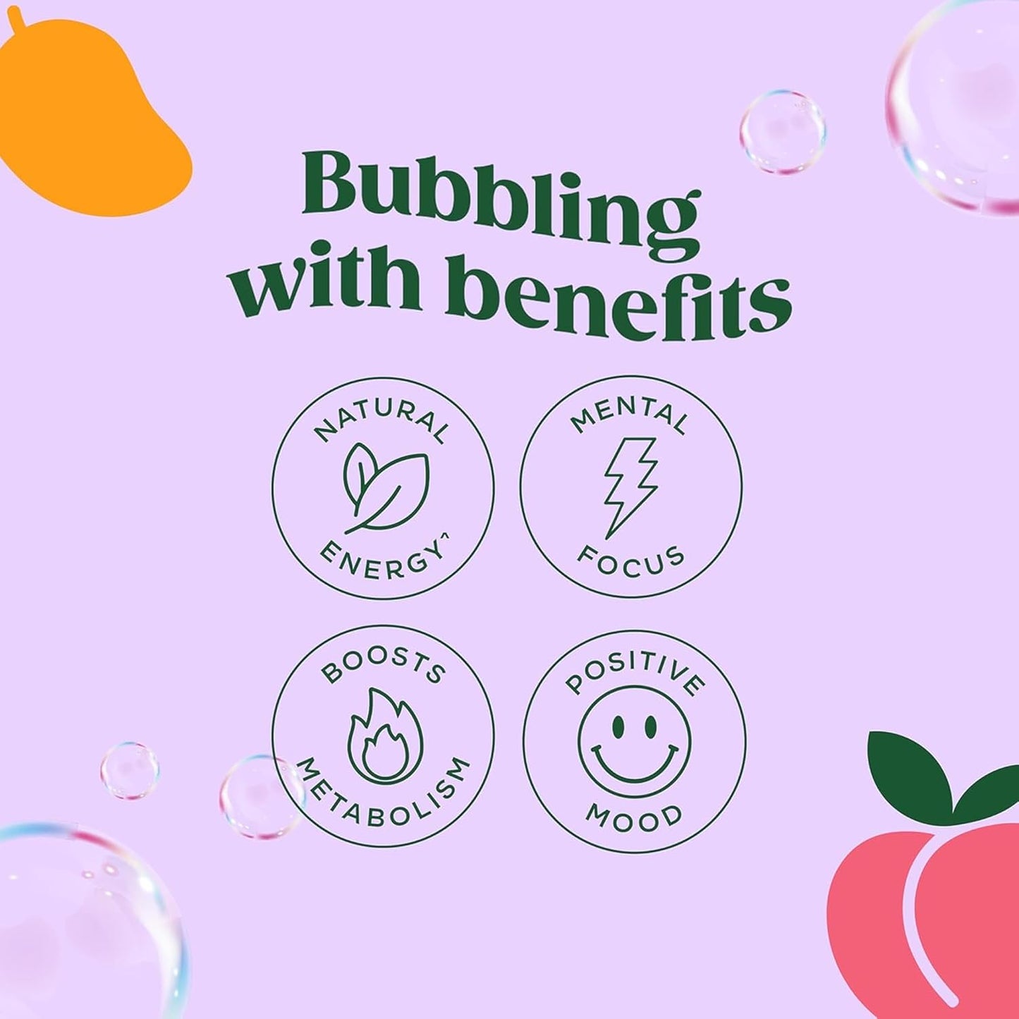 Bloom Nutrition Sparkling Energy Drink Original - Peach Mango — 12 fl oz (355mL) × 12 Cans