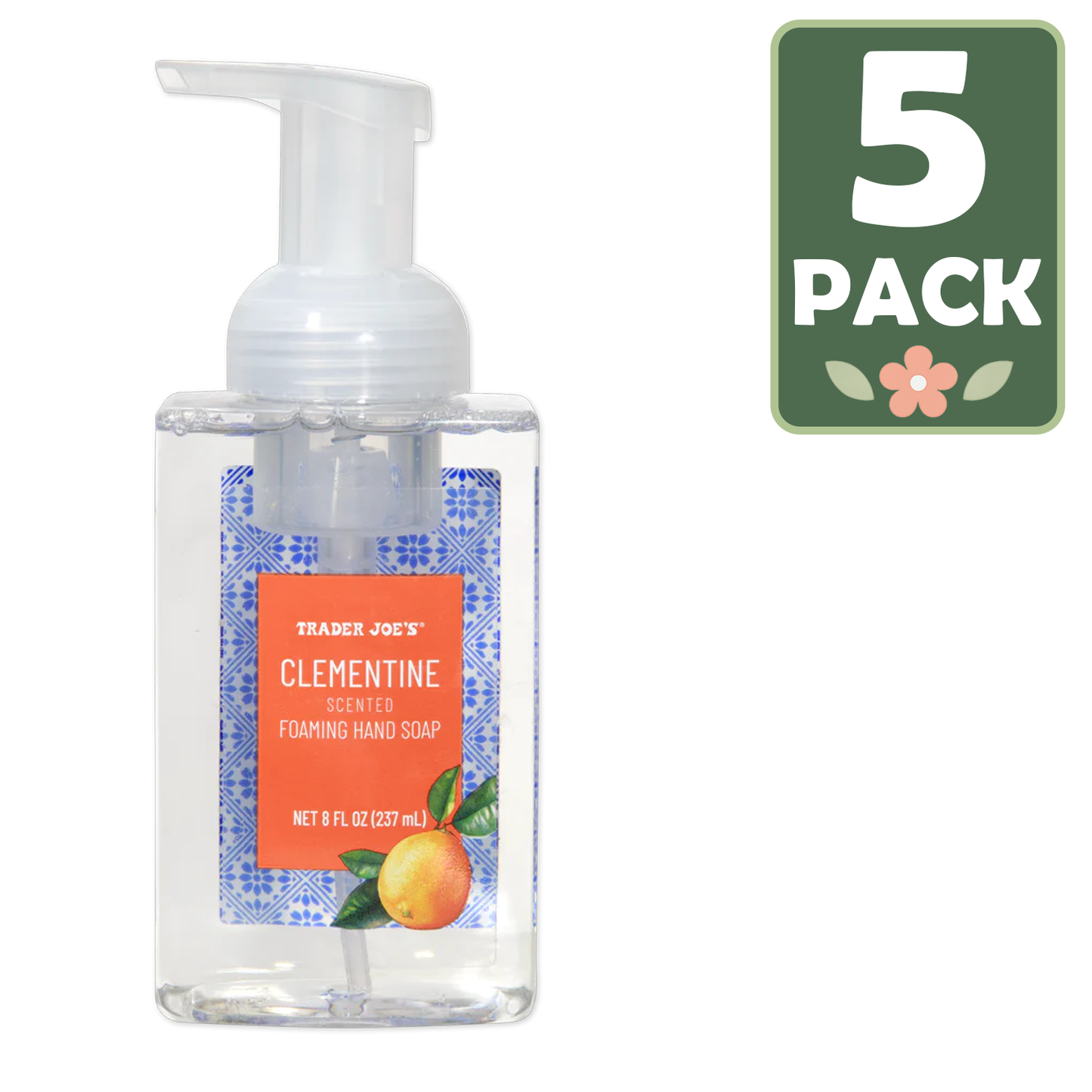Trader Joe's Clementine Scented Foaming Hand Soap — Citrus Foaming (236 mL)
