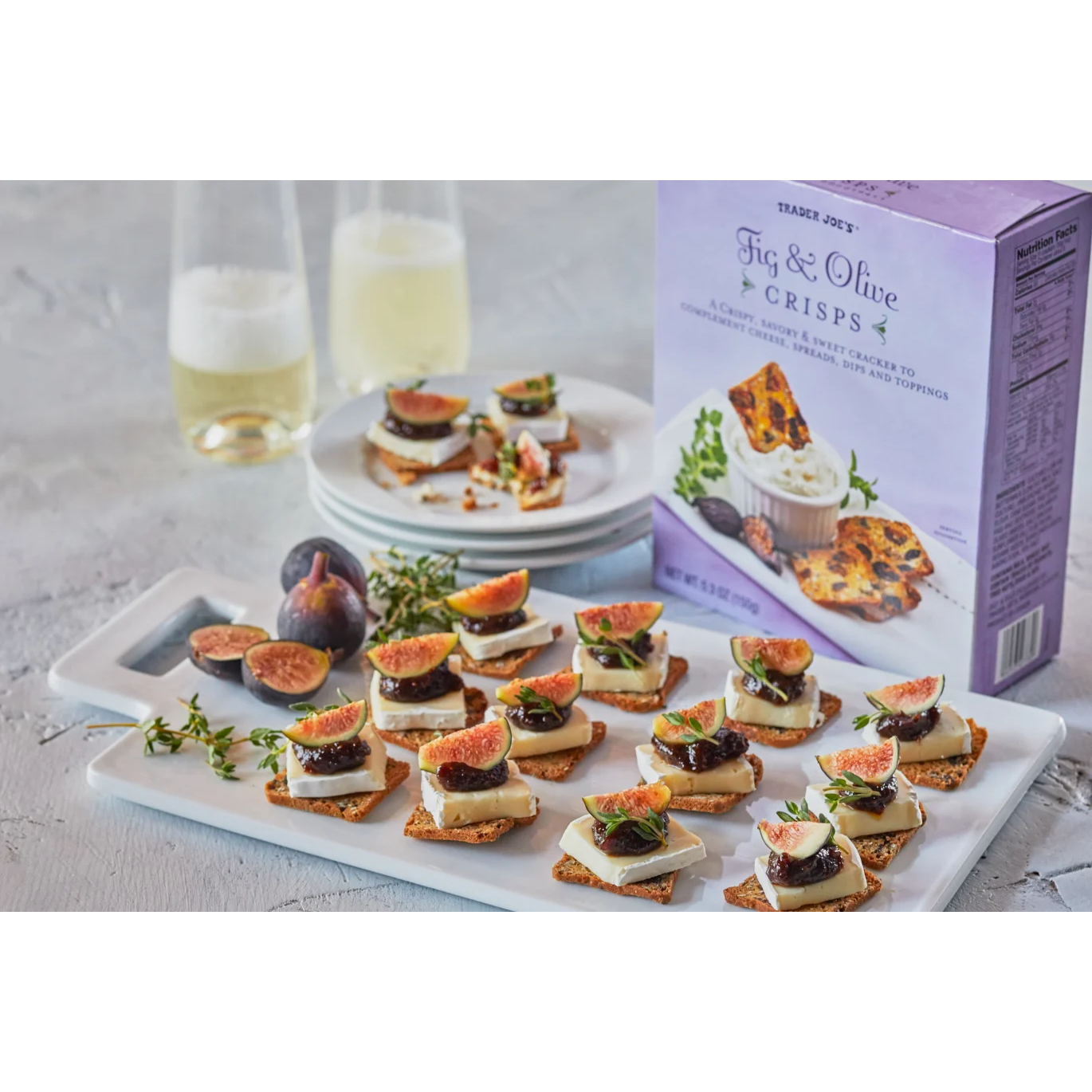 Trader Joe's Fig & Olive Crisps - 5.3 oz
