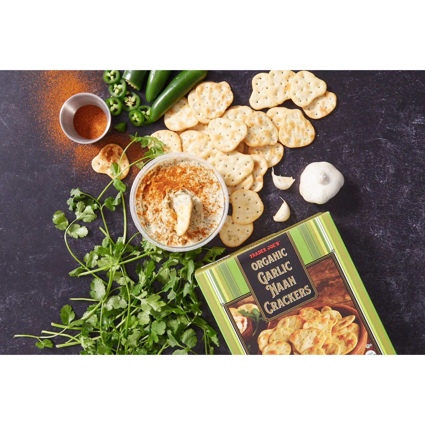 Trader Joe's Organic Garlic Naan Crackers - 10 oz