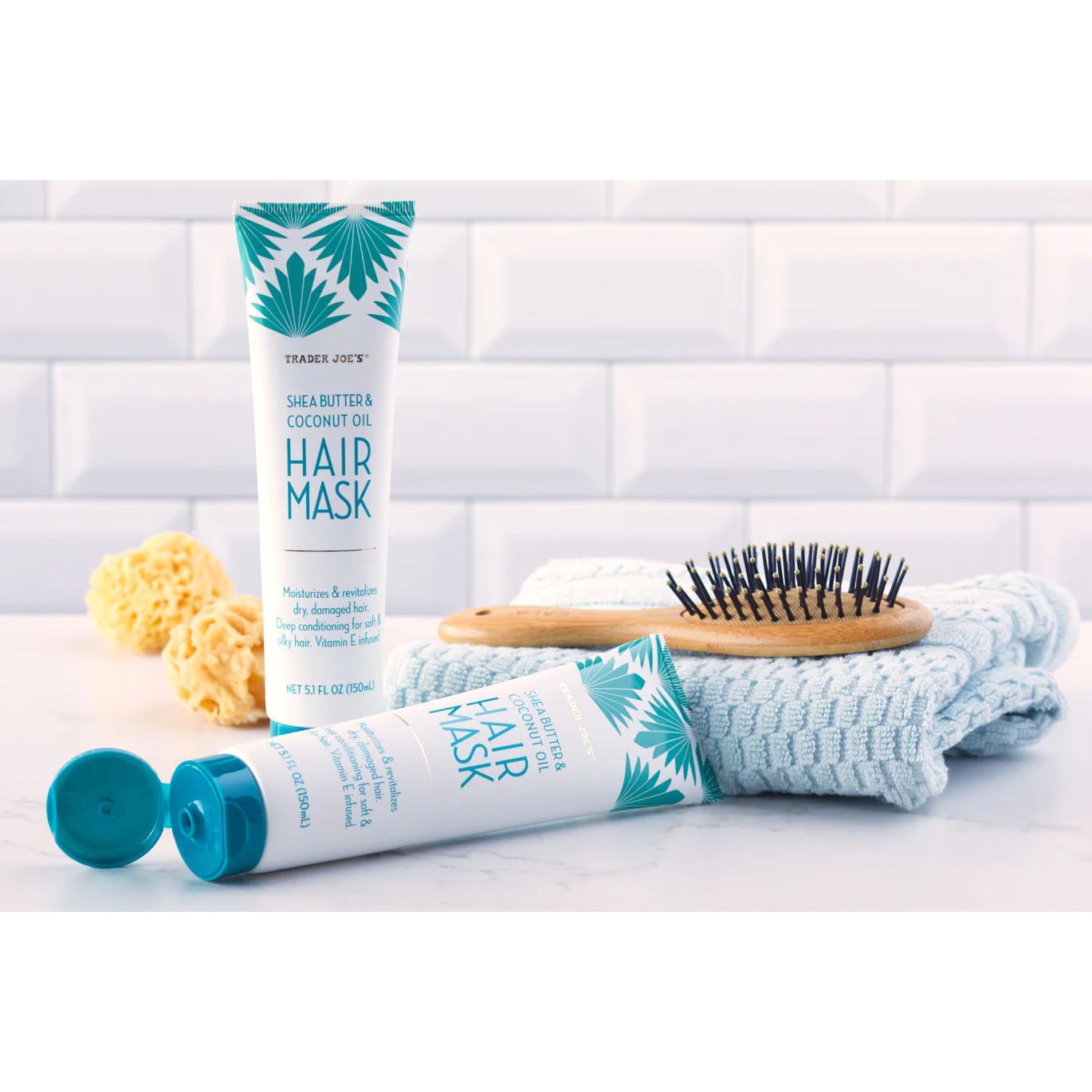 Trader Joe's 트레이더 조 시어버터 & 코코넛 오일 헤어 마스크 — 인텐시브 리페어 (151 mL)