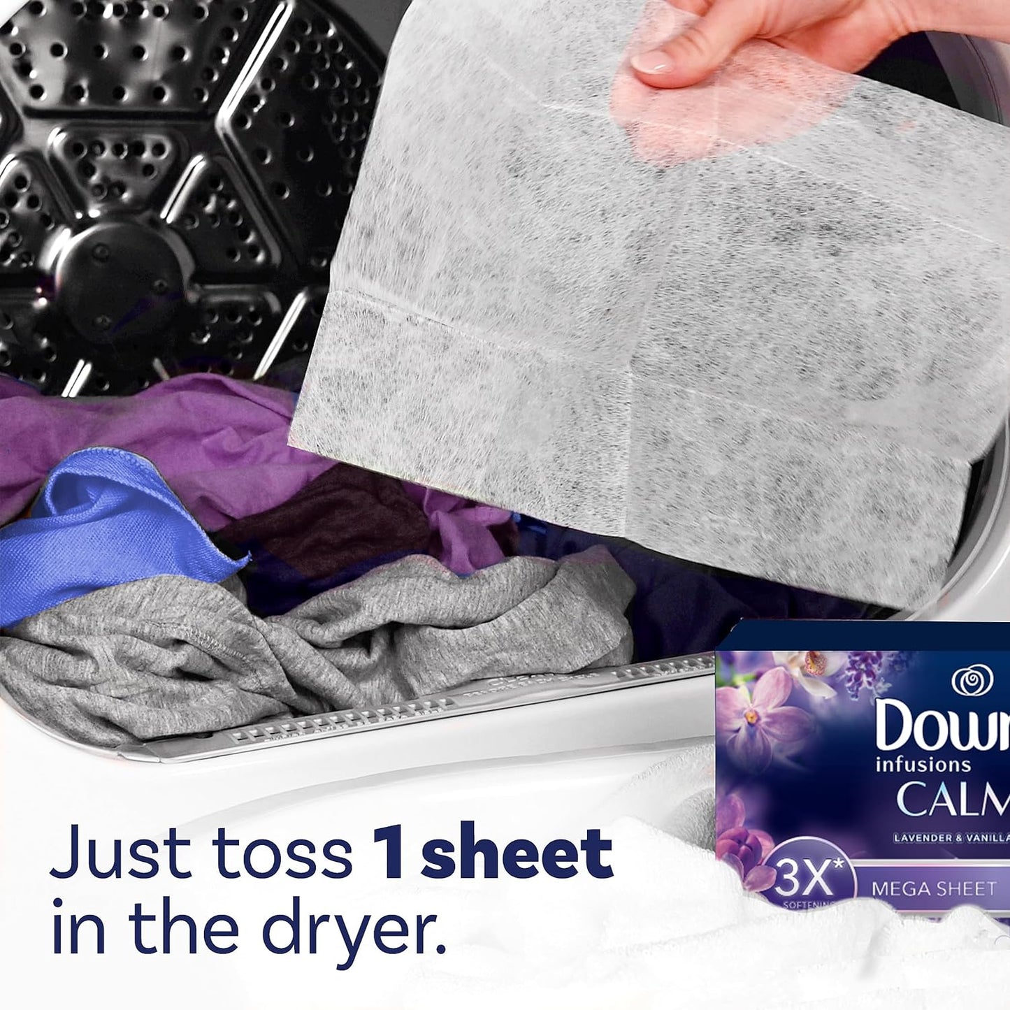 Downy CALM Mega Dryer Sheets - 130 Sheets