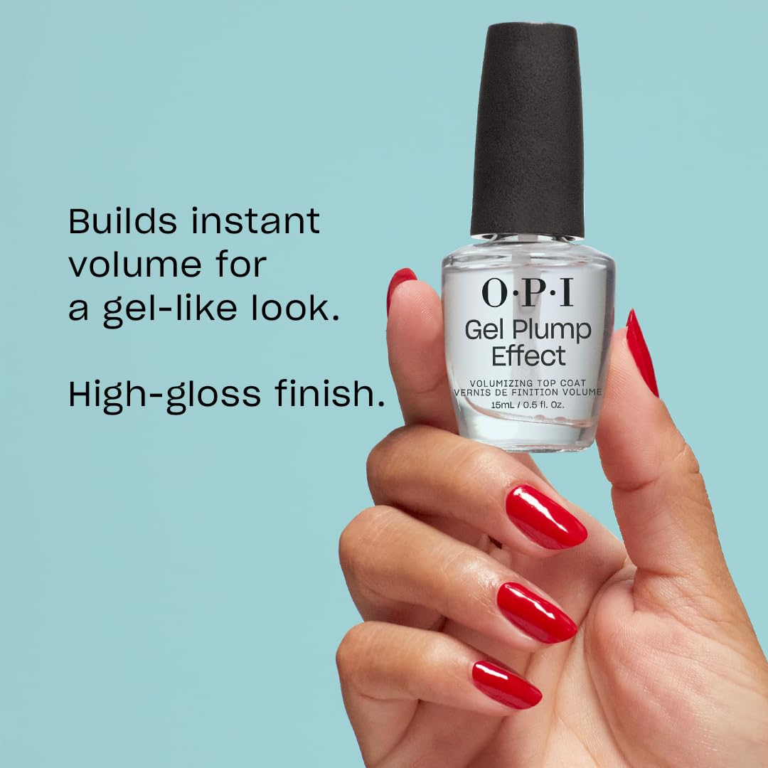 OPI Plumping Top Coat — Dimensional Gel-Like Finish (15 mL, NTT36)