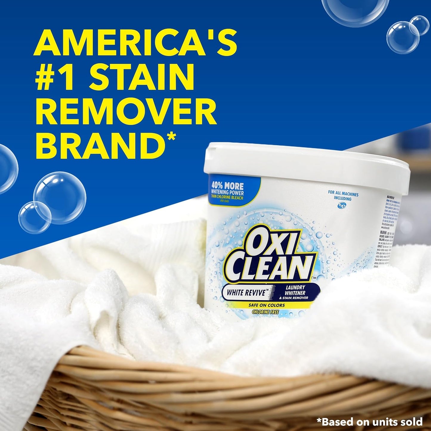 OxiClean White Revive Laundry Whitener and Stain Remover Power Paks - 24 Count