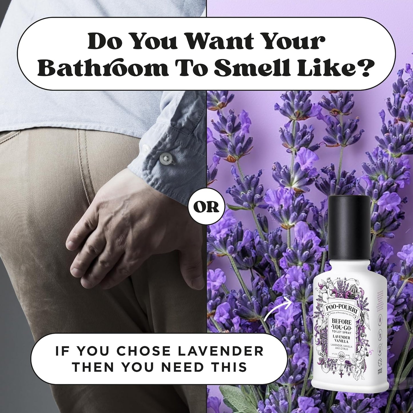 Poo-Pourri Before-You-Go Toilet Spray - Lavender Vanilla - 4 fl oz (118mL)