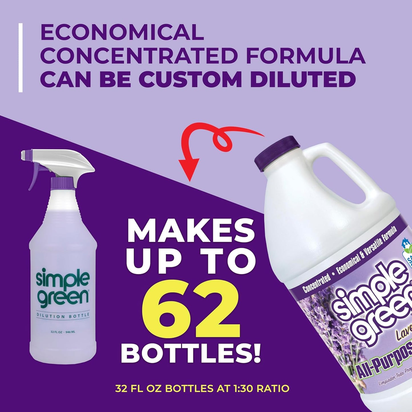 Simple Green 심플그린 다목적 세정제 - 라벤더 - 1893mL (64 fl oz)