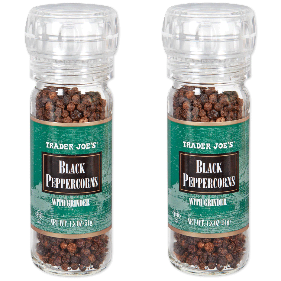 Trader Joe's Black Peppercorns with Grinder - 1.8 oz