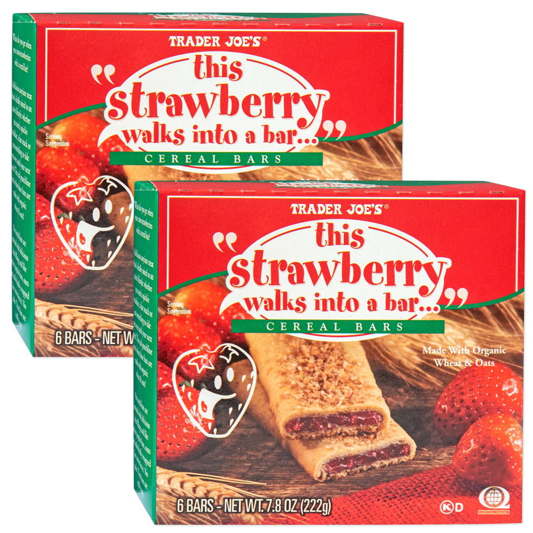 Trader Joe's "This Strawberry Walks into a Bar" Cereal Bars - 7.8 oz (6 bars)