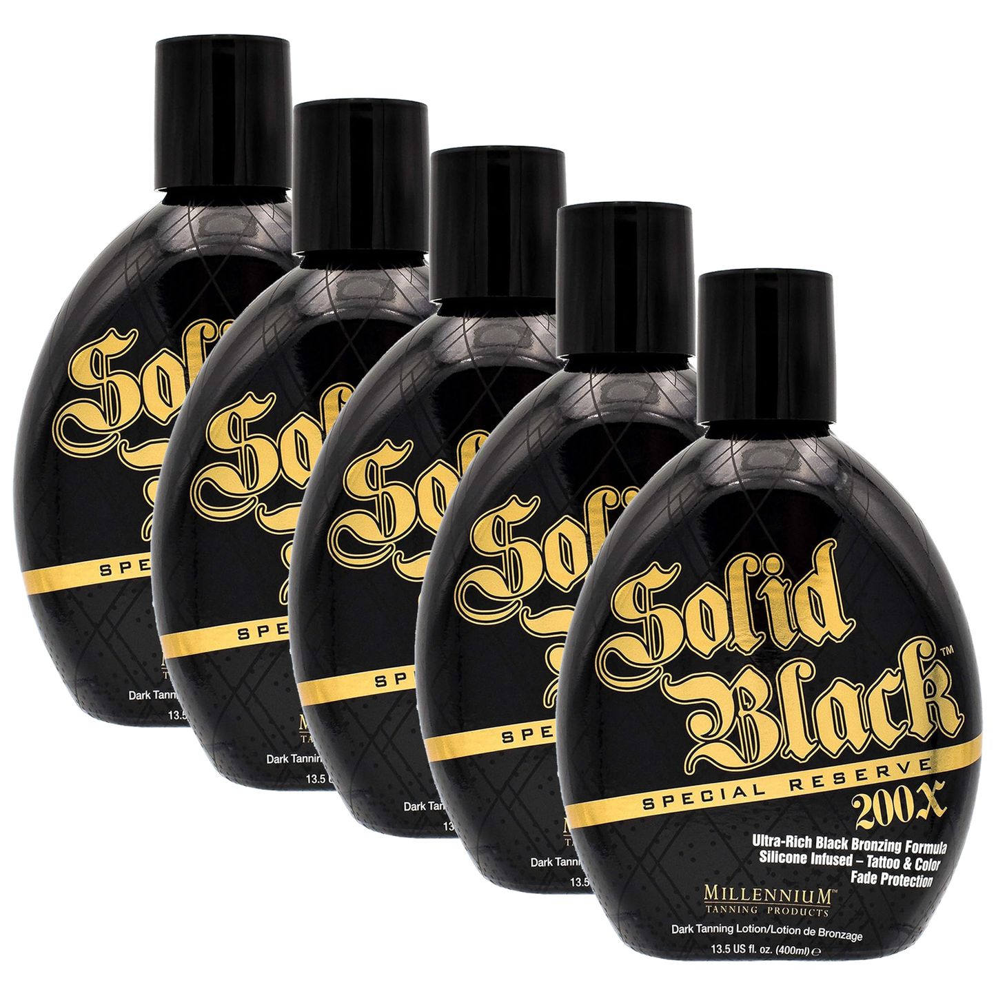 Millennium Tanning 밀레니엄 태닝 솔리드 블랙 스페셜 리저브 200X — 트리플 브론저 + 아사이