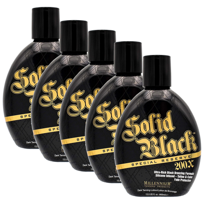 Millennium Tanning 밀레니엄 태닝 솔리드 블랙 스페셜 리저브 200X — 트리플 브론저 + 아사이