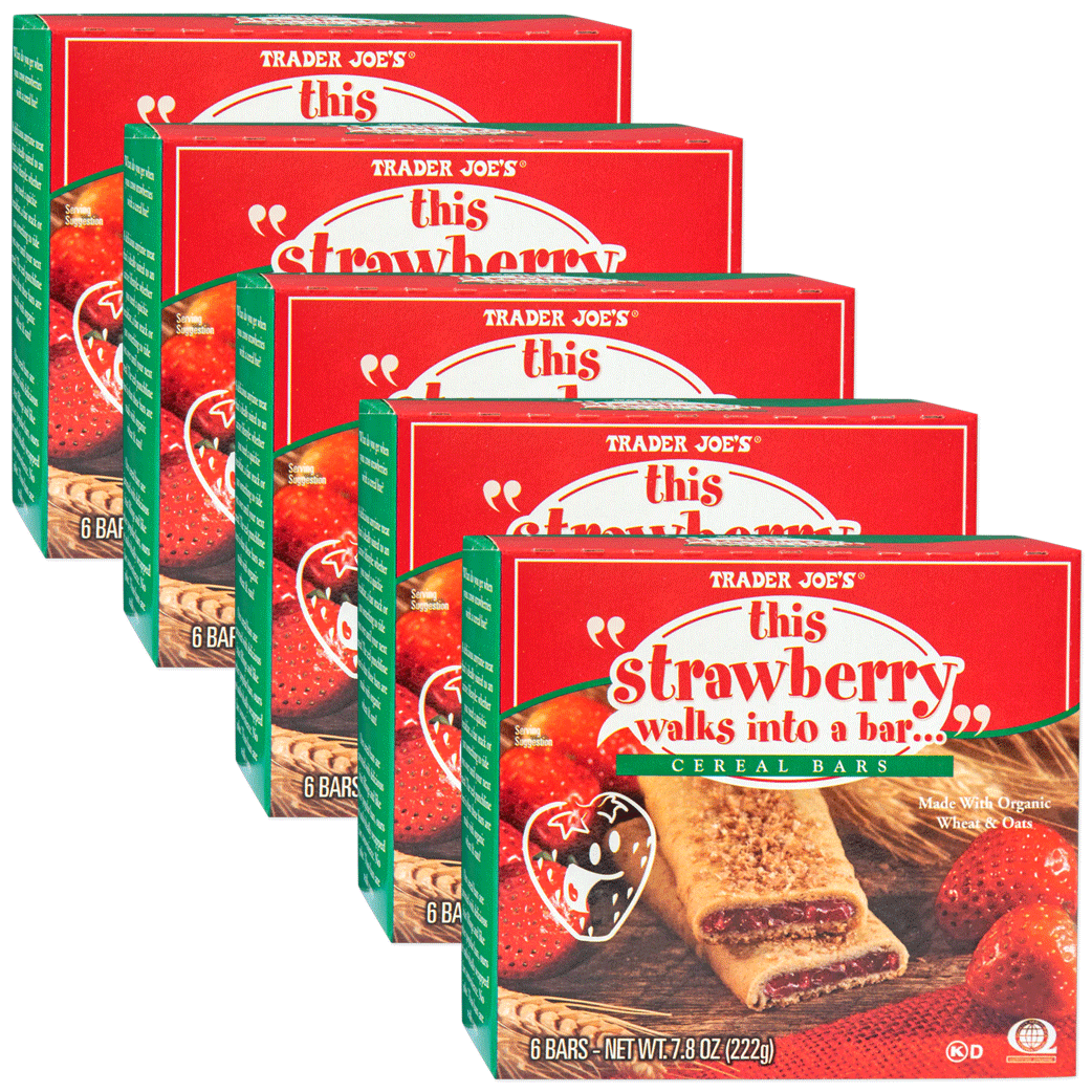 Trader Joe's "This Strawberry Walks into a Bar" Cereal Bars - 7.8 oz (6 bars)
