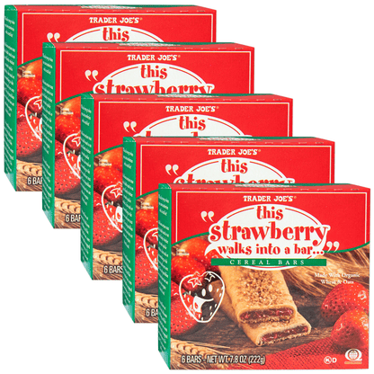 Trader Joe's "This Strawberry Walks into a Bar" Cereal Bars - 7.8 oz (6 bars)
