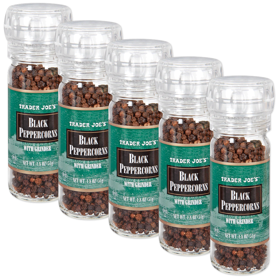 Trader Joe's Black Peppercorns with Grinder - 1.8 oz