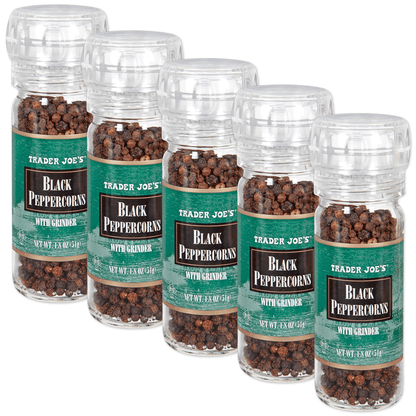 Trader Joe's Black Peppercorns with Grinder - 1.8 oz