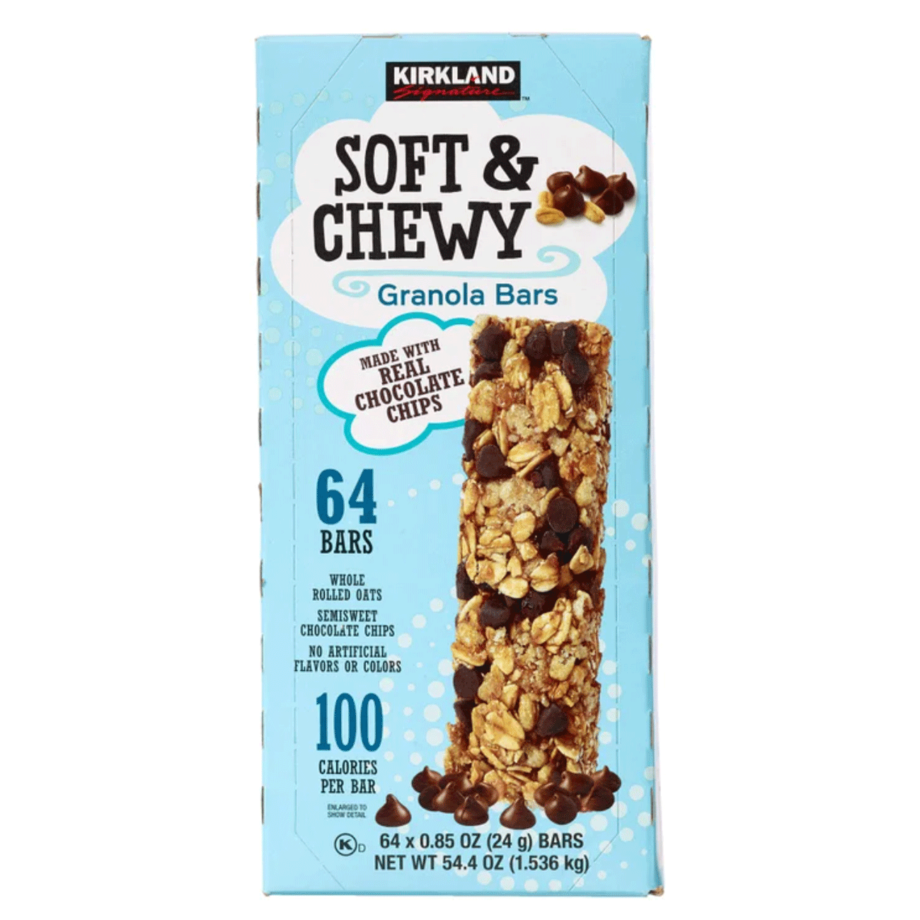 Kirkland Signature Soft & Chewy Granola Bars - 0.85 oz (24 g) - 64 Bars
