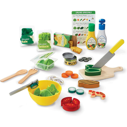 Melissa & Doug 멜리사 앤 더그 나무 샐러드 만들기 세트