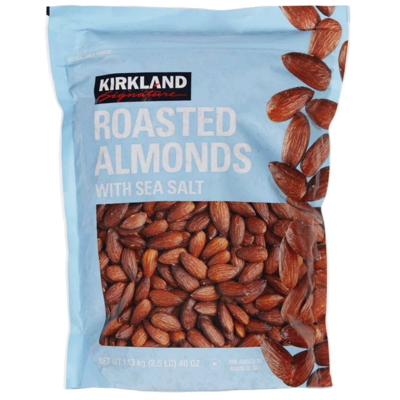 Kirkland Signature Roasted Almonds, Sea Salt - 40 oz (2.5 lbs) / (1.13 kg)
