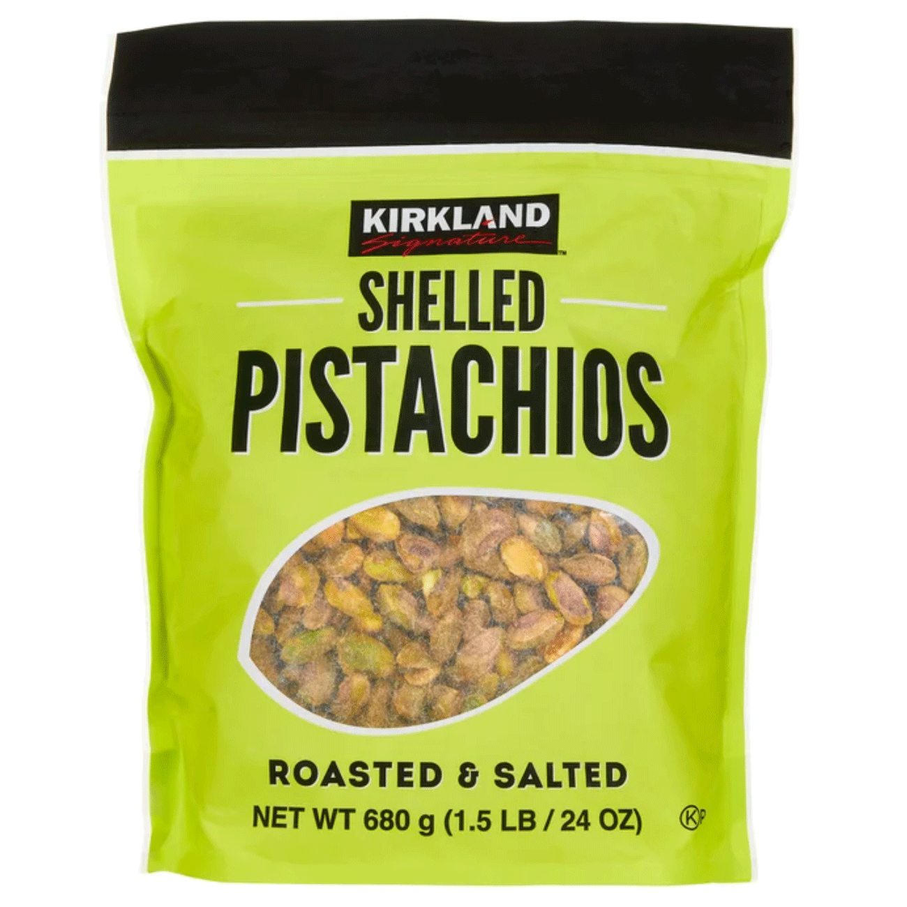 Kirkland Signature Shelled Pistachios - Roasted & Salted - 24 oz (1.5 lbs) / (680 g)