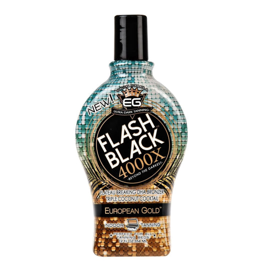 European Gold 플래시 블랙 4000X 태닝 로션 12oz (355 mL)