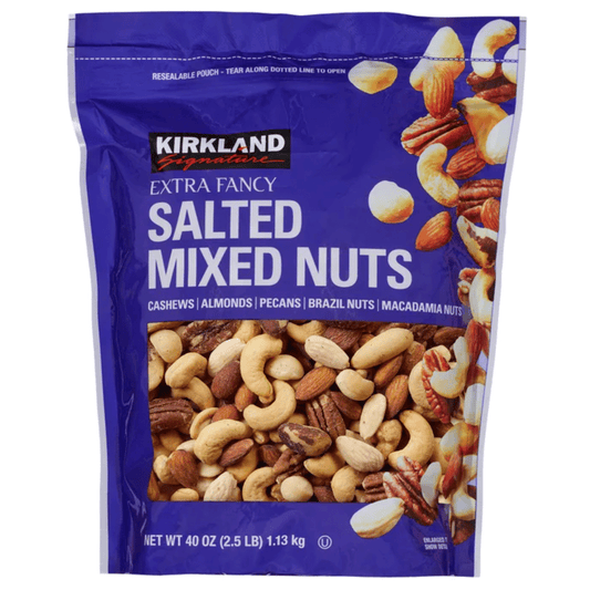 Kirkland Signature 커클랜드 시그니처 엑스트라 팬시 믹스드 너트, 소금 - 40 oz (2.5 lbs) / (1.13 kg)