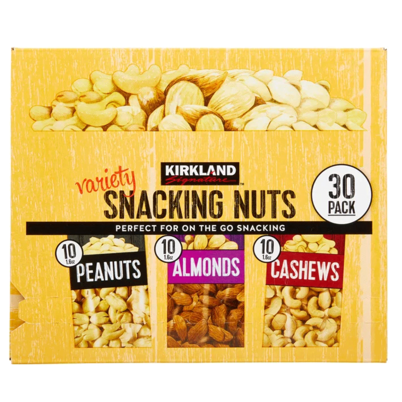 Kirkland Signature Variety Snacking Nuts, 1.6 oz (45 g) x 30 Bags