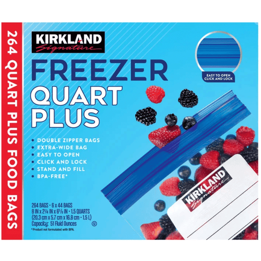 Kirkland Signature 커클랜드 시그니처 프리저 쿼트 플러스 지퍼백 - 264장