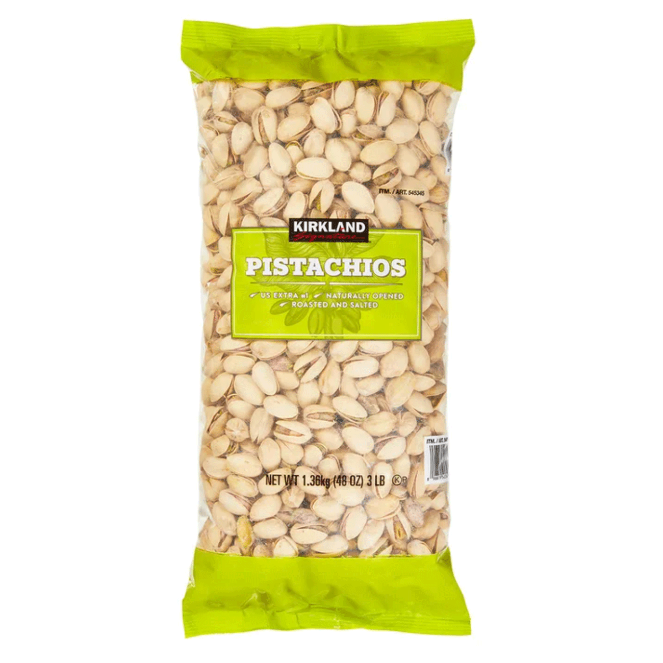 Kirkland Signature In-Shell Pistachios, Salted - 48 oz (3 lbs) /  (1.36 kg)