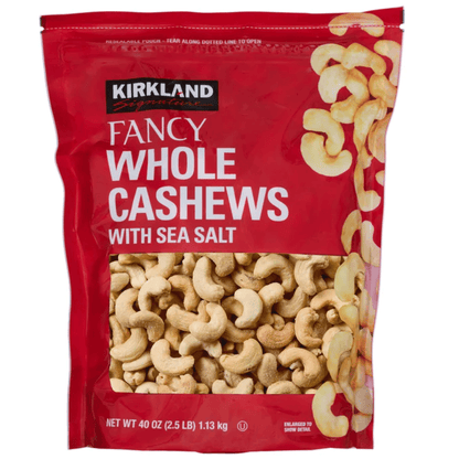 Kirkland Signature Fancy Whole Cashews - 40 oz (2.5 lbs) / (1.13 kg)
