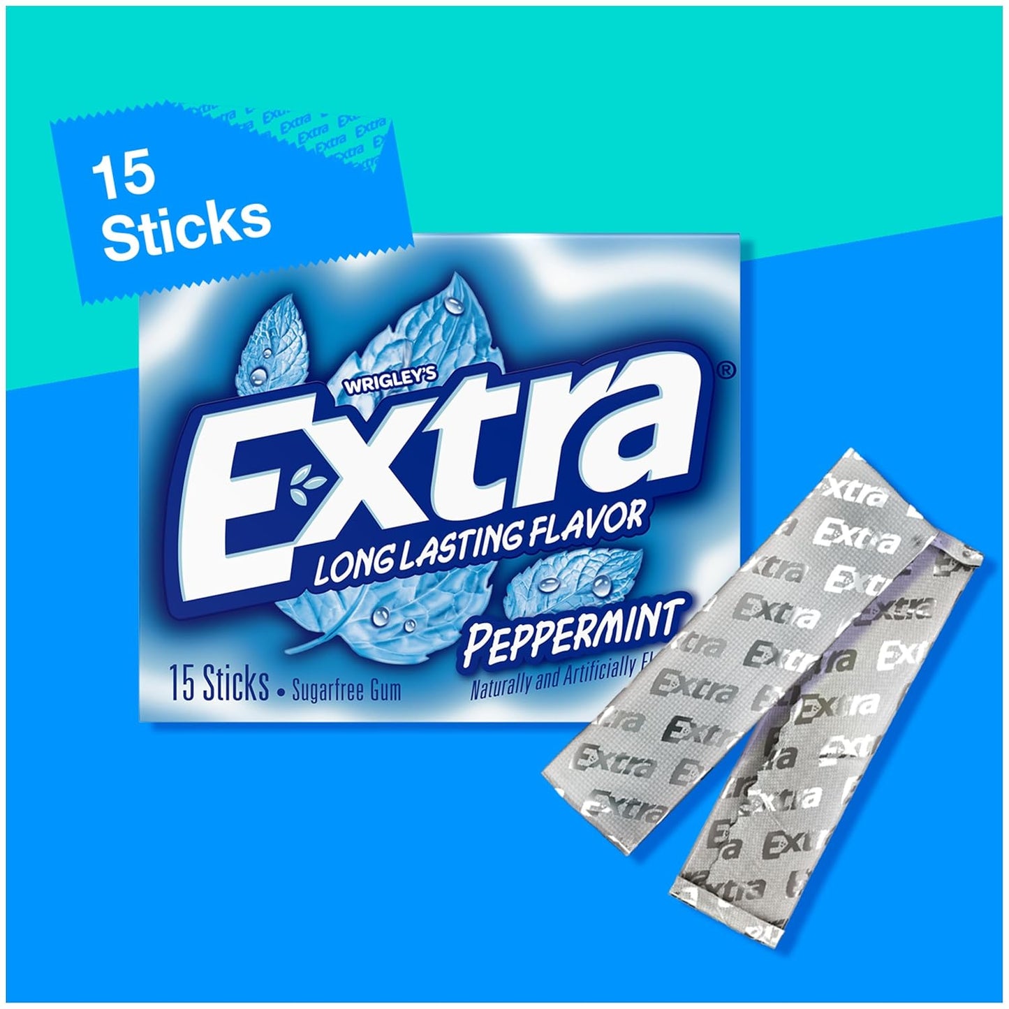 Extra Gum — 15 Sticks × 10 Packs (150 Total Pieces)