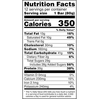 Gatorade Whey Protein Recover Bar — 2.8 oz (80g) × 12 Bars