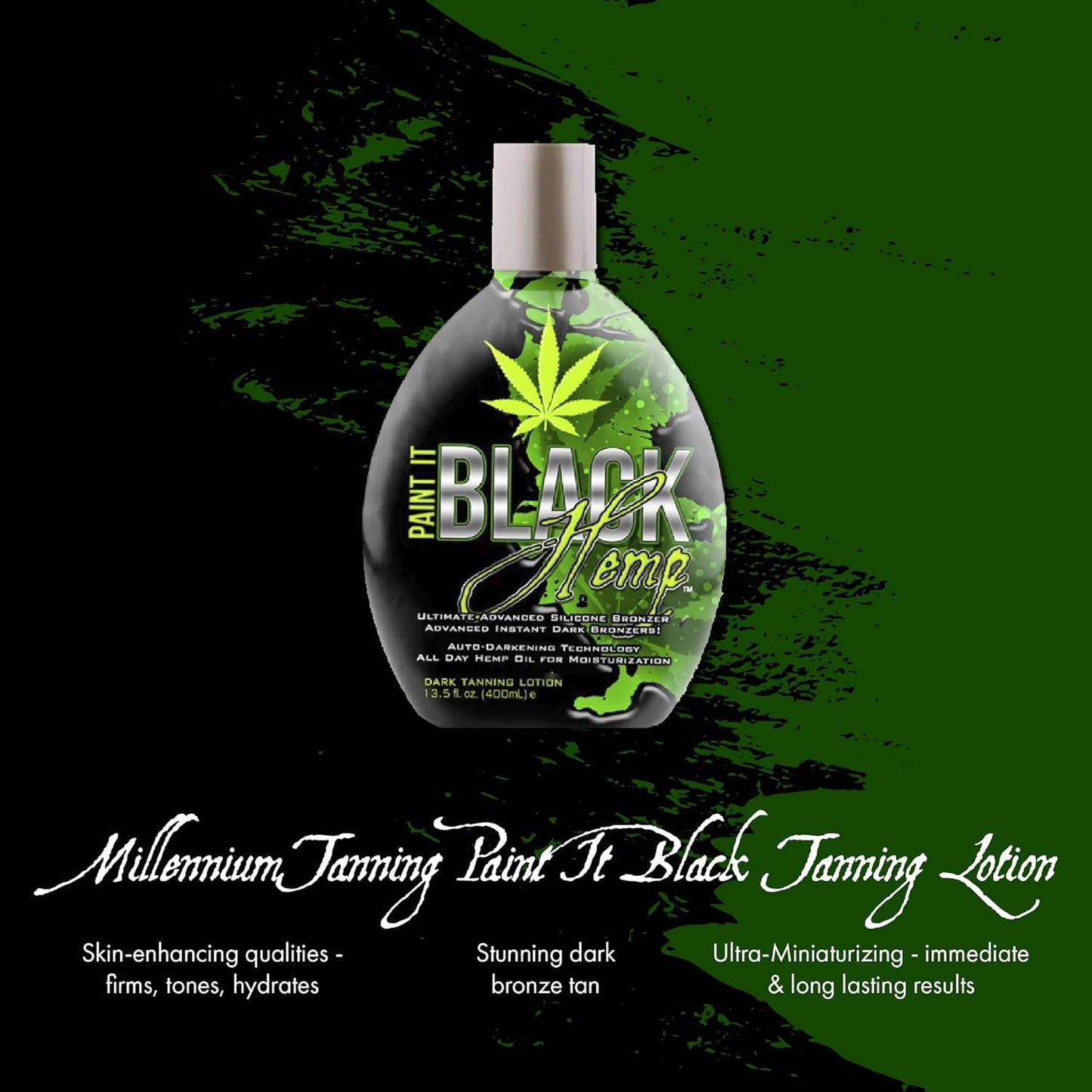 Millennium Tanning 밀레니엄 태닝 페인트 잇 블랙 헴프 — 헴프 시드 오일 브론저