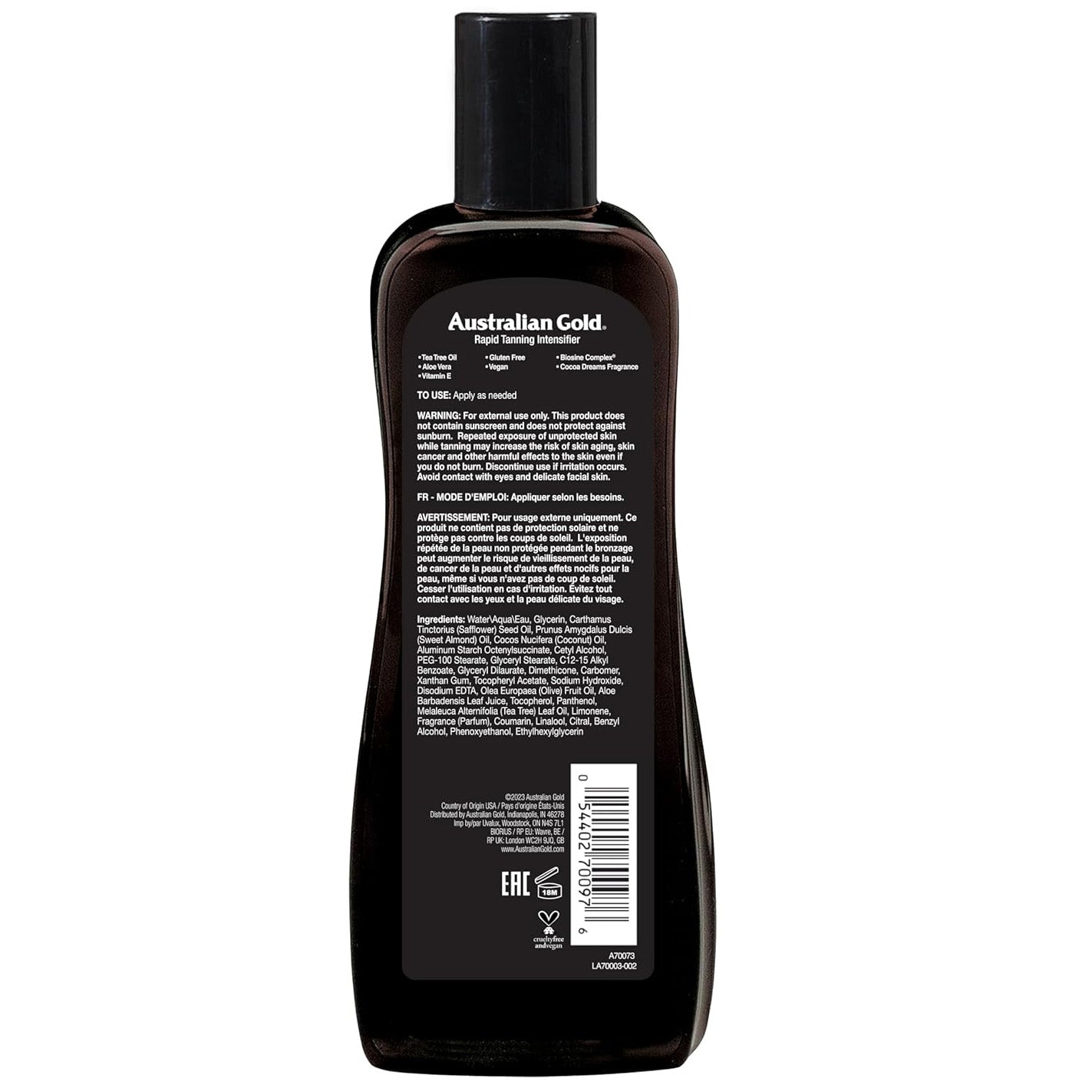오스트레일리안 골드 래피드 태닝 인텐시파이어 로션 - 8.5 fl oz (251 mL)