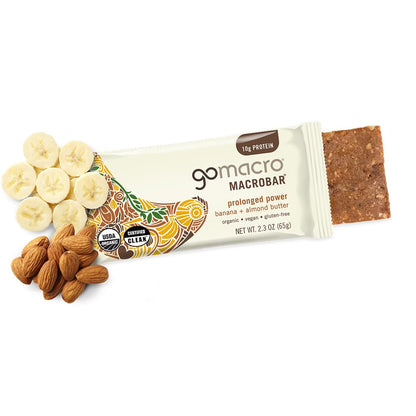 GoMacro MacroBar Organic Vegan Protein Bar — 2.3 oz (65g) × 12 Bars