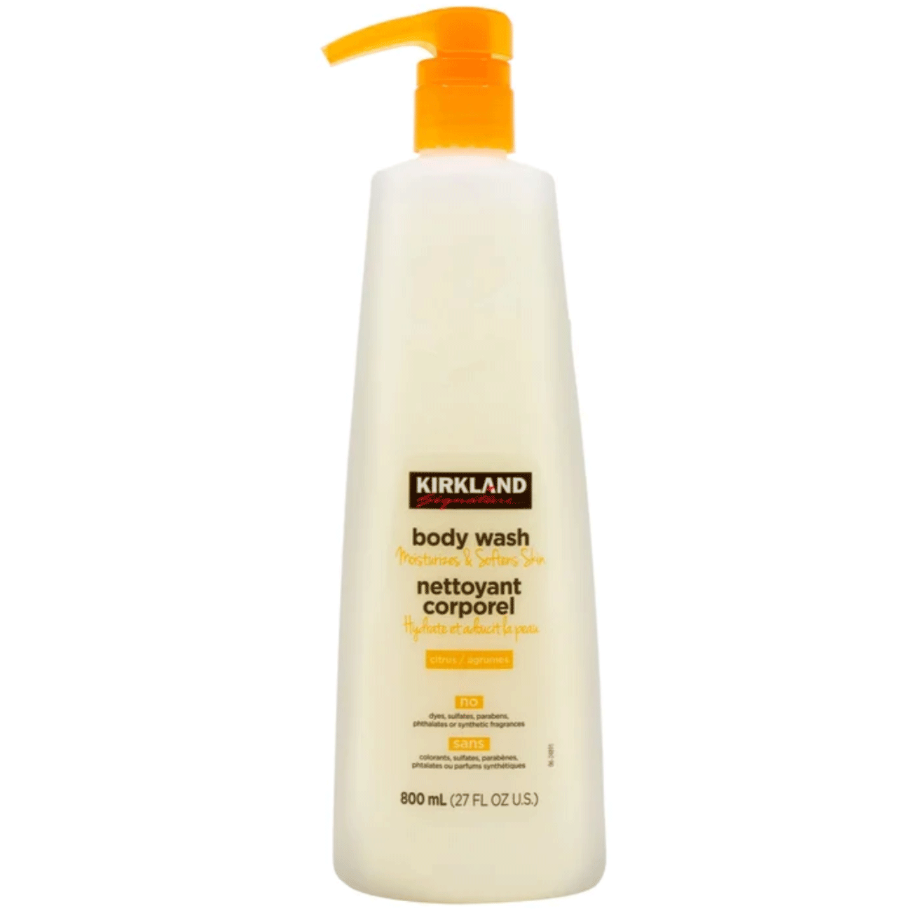 Kirkland Signature Liquid Body Wash, Natural Citrus, 27 fl oz (800 mL) - 2 Bottle Set