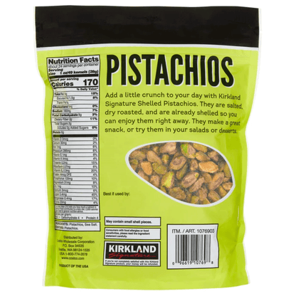 Kirkland Signature Shelled Pistachios - Roasted & Salted - 24 oz (1.5 lbs) / (680 g)