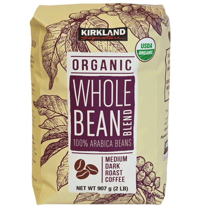 Kirkland Signature USDA Organic Whole Bean Blend - 2 lb (907 g) - 2 Bags