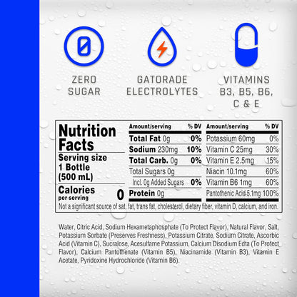 Propel Electrolyte Water — 16.9 fl oz (500mL) × 12 Bottles