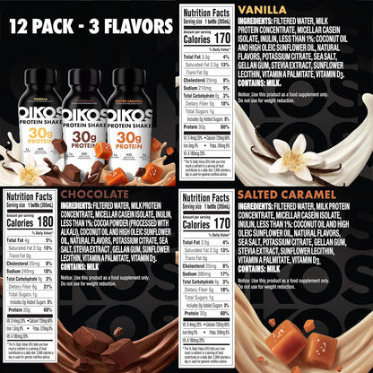 Oikos Protein Shake — 12 fl oz (355mL) × 12 Bottles