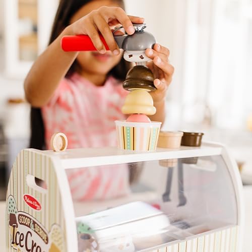 Melissa & Doug Wooden Scoop & Serve Ice Cream Counter