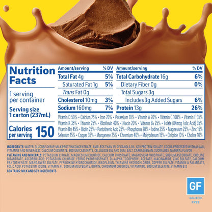 Carnation Breakfast Essentials Light Start Drink — Rich Milk Chocolate, 8 fl oz (237mL) × 24 Cartons