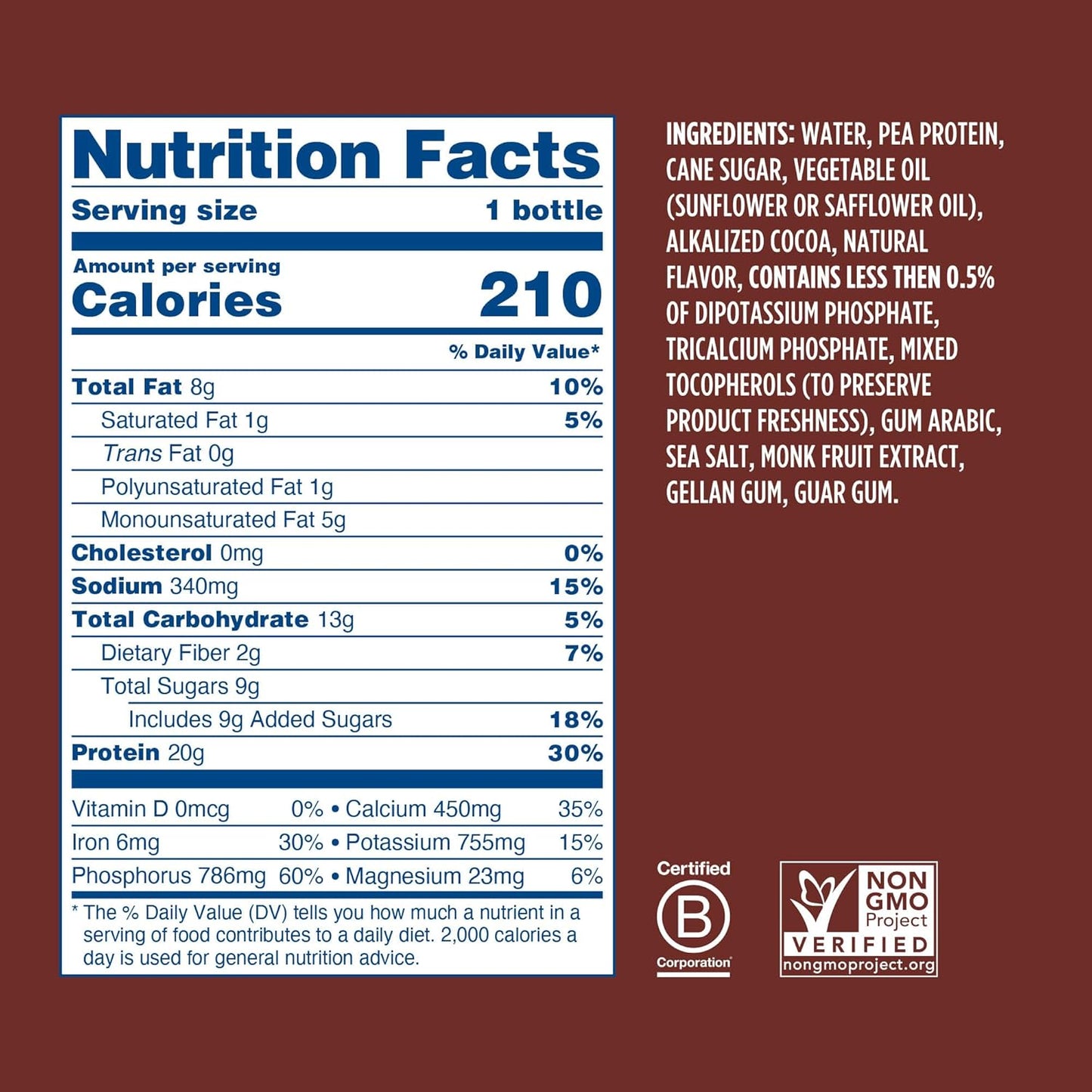 Ripple Plant Based Protein Shake — 12 fl oz (355mL) × 12 Bottles