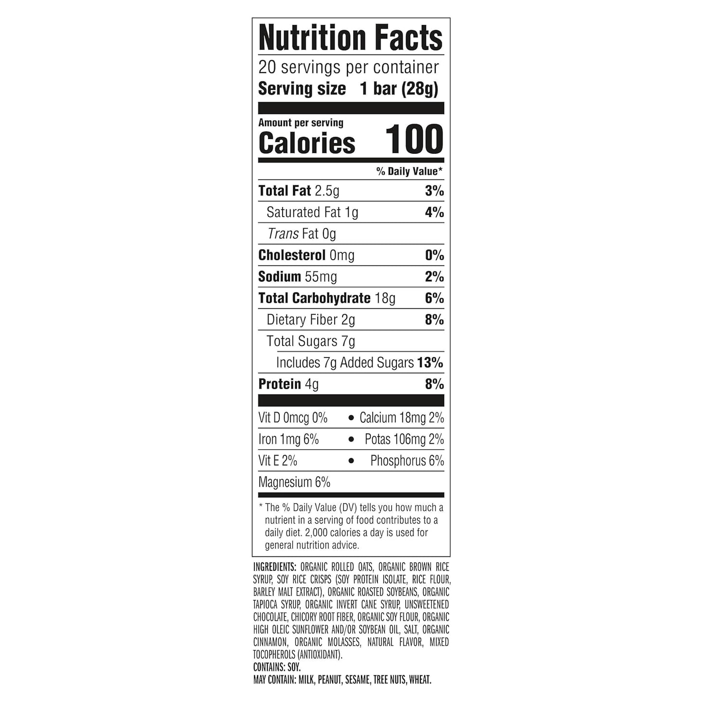 CLIF BAR Minis — Chocolate Chip, 0.99 oz (28g) × 20 Bars