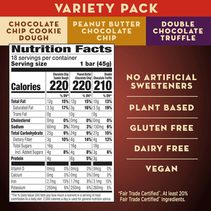 Larabar 라라바 과일 견과 바 — 버라이어티 팩, 45g (1.6 oz) × 18바