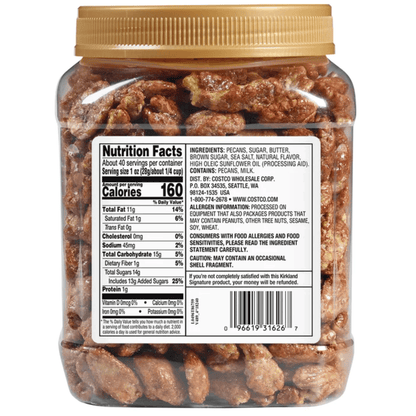 Kirkland Signature Praline Pecans - 40 oz (2.5 lbs) / (1.13 kg)