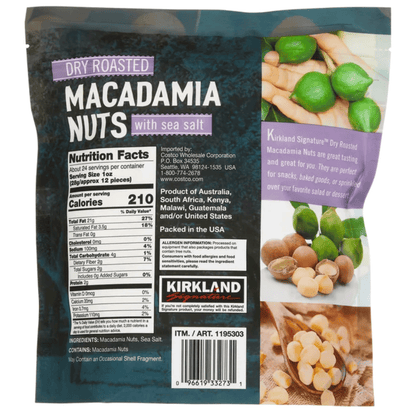 Kirkland Signature Dry Roasted Macadamia Nuts - 24 oz (1.5 lbs) / (680 g)