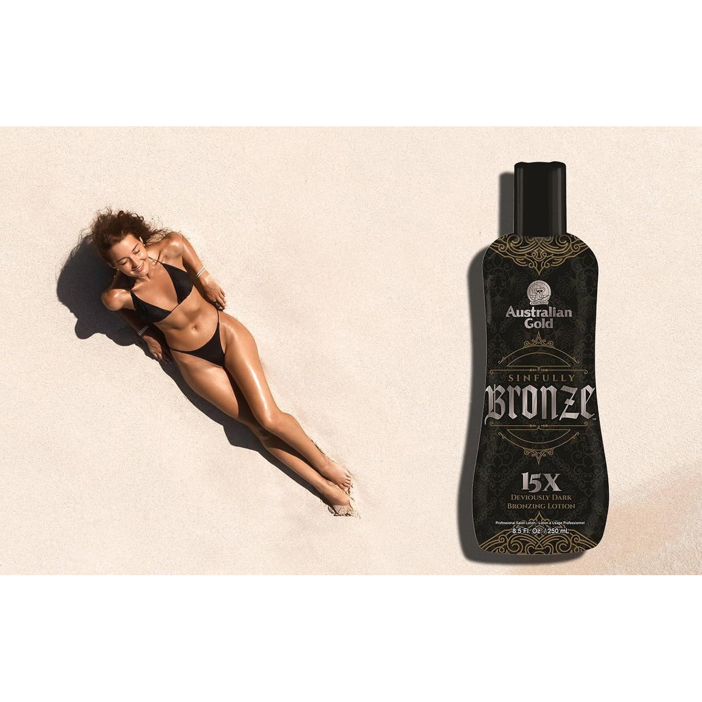 오스트레일리안 골드 신풀리 브론즈 15X 딥 다크 브론징 로션 - 8.5 fl oz (251 mL)