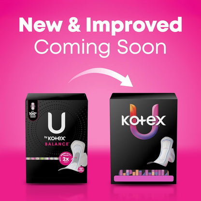 U by Kotex Balance Ultra Thin Pads with Wings - Regular