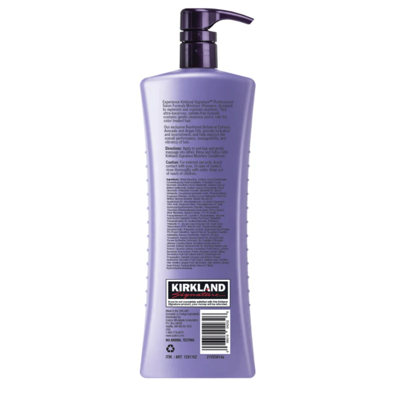 Kirkland Signature 커클랜드 시그니처 모이스처 샴푸, 33.8 fl oz (1 L) - 1병