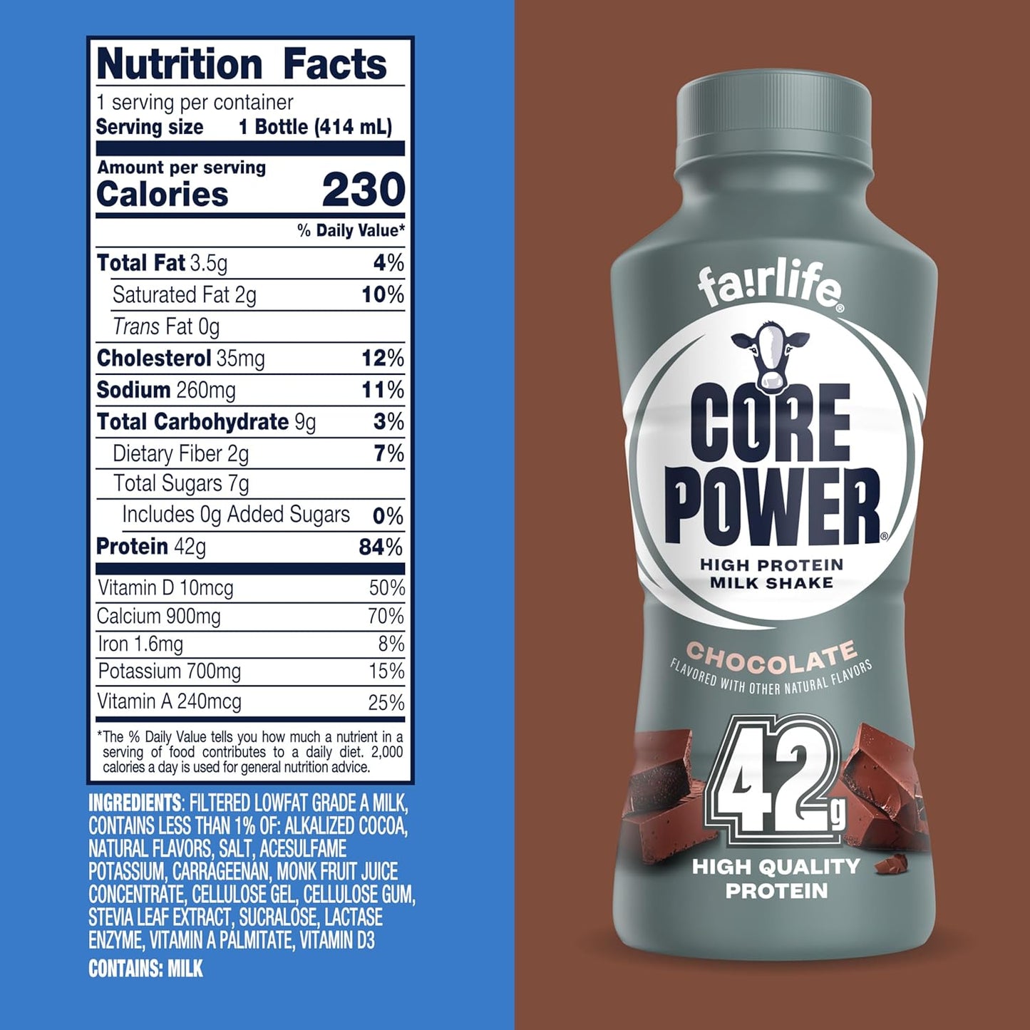 Core Power Elite Protein Shake — 14 fl oz (414mL) × 12 Bottles