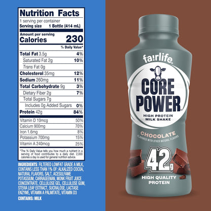 Core Power Elite Protein Shake — 14 fl oz (414mL) × 12 Bottles